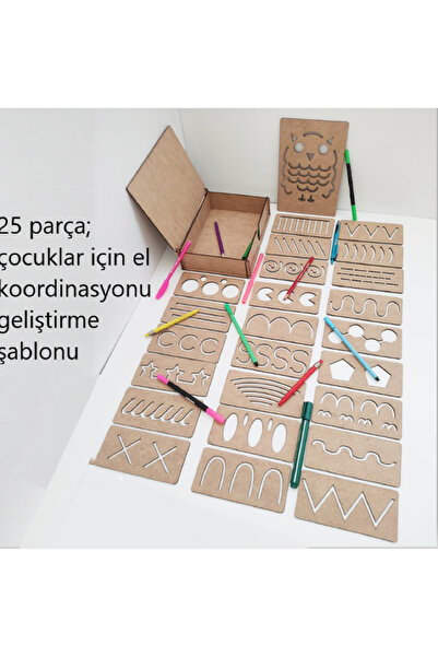 Rapithwin Ahşap Çizgi Çalışma Seti El Kası Geliştirme ve Şekil Çalışma Seti 2...