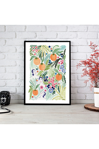 woodsia Tablou cu poster din lemn MDF cu aspect de cadru dintr-o singură buca...