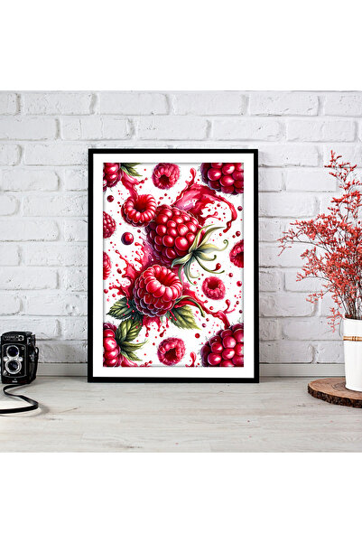 woodsia Tablou cu poster din lemn MDF cu aspect de cadru dintr-o bucată FRMD ...