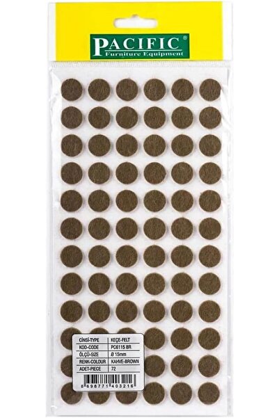 72 Adet Yapışkanlı Sandalye, Masa, Koltuk Altı Parke Koruma Keçesi, Yuvarlak, 1,5 Cm