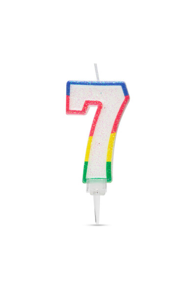 Mercaton Cake candle in the shape of the number 7