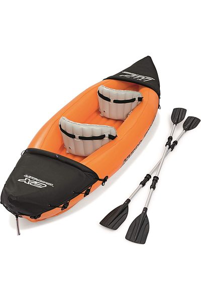 BESTWAY Hydro-Force Rapid Kayak | 2 Person Inflatable Kayak Set with Seats, Backrest, Paddles, Hand Pump and