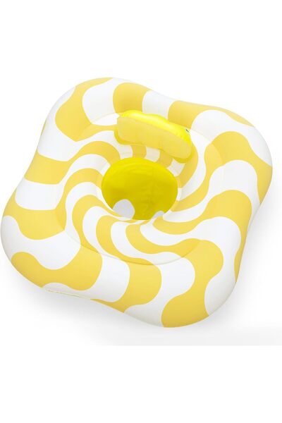 BESTWAY Swim Safe Comfort Plush Wavy Square 2-Ring Baby Boat 31" x 31"