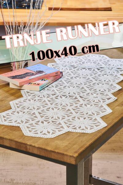 Dantelux Trnje Knitted Runner (100x40 cm) - Ecru