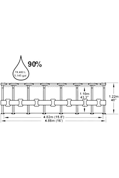 BESTWAY Pool Set Power Steel Vista 488X122Cm