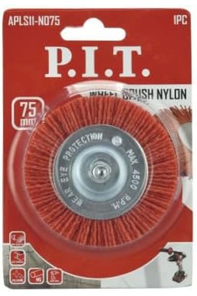 GENERAL Brush Wheel Nylon 75mm with 1/4" Shank