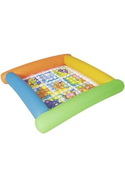 BESTWAY BW52240 Up In & Over Friendly Animals Inflatable Children's Play Mat, Multi-Colour, Age 4 Mo