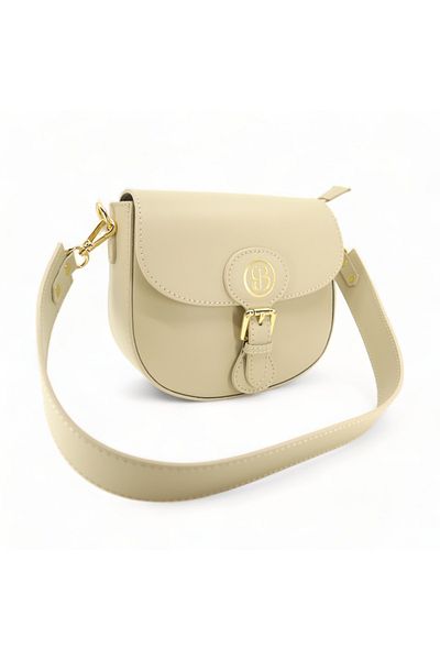 BESSO Ritorno Chic Cream genuine leather handbag