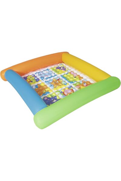 BESTWAY BW52240 Up In & Over Friendly Animals Inflatable Children's Play Mat, Multi-Colour, Age 4 Mo