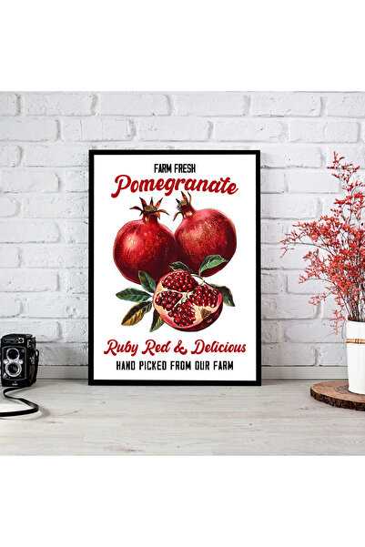 woodsia Tablou cu poster din lemn MDF cu aspect de cadru dintr-o bucată FRMD ...