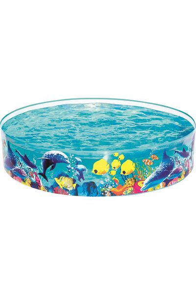 NHR Bestway Fill 'N Fun Odyssey Pool - Kids Swimming Pool for Lawn, 1.83m x 38cm - Multi Color