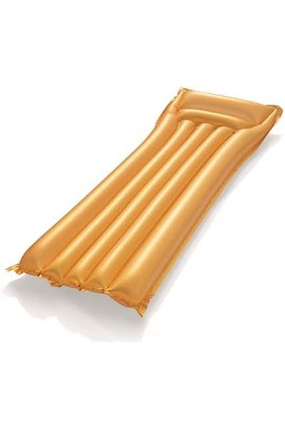BESTWAY Inflatable Lilo Lounger Swimming Pool Air Bed Beach Mat, Gold