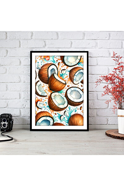 woodsia Tablou cu poster din lemn MDF cu aspect de cadru dintr-o bucată FRMD ...