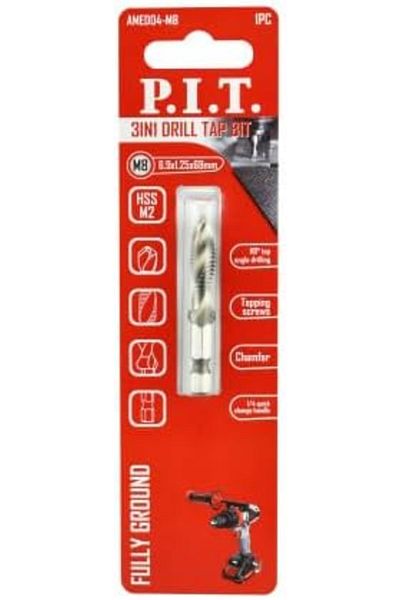 GENERAL Drill Bit (M8) (2 × 1) for Drilling and Tapping (6.9-1.25 mm)/AMED04-M8