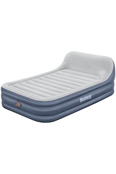 BESTWAY 89" x 60" x 33"/2.26m x 1.52m x 84cm Tritech Airbed Queen SleekFlow Headboard Built-in AC pu