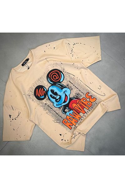 TOP BRAND UNISEX OVERSIZE MICKEY MOUSE PRINTED T-SHIRT