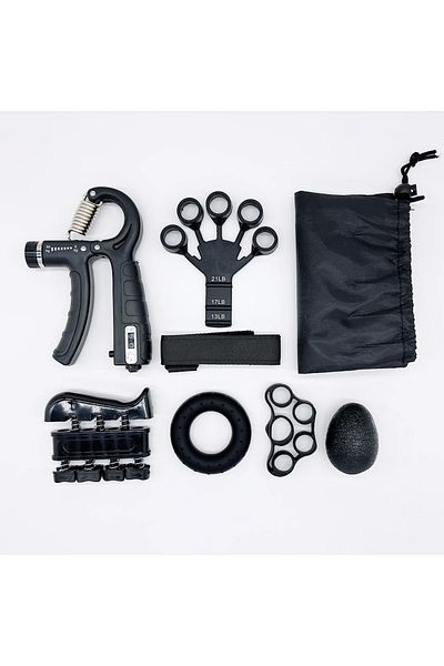 Trend Store 6-Piece Sports Equipment Hand and Finger Strengthener Set 5-60 kg Resistance Grip Wrist Arm Training Kit