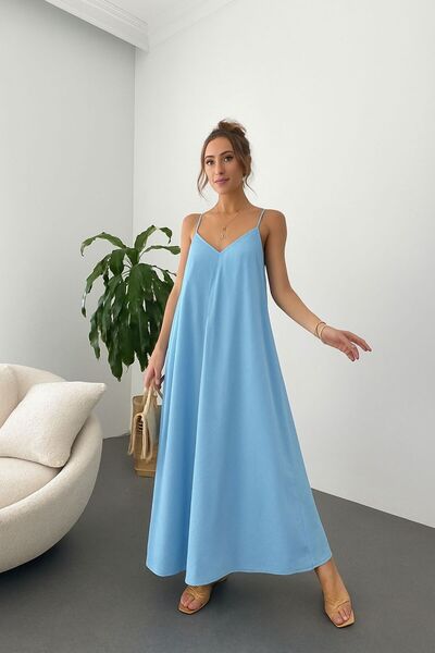 GOOD&DESS Women's Aerobin Fabric Adjustable Strap Long Dress