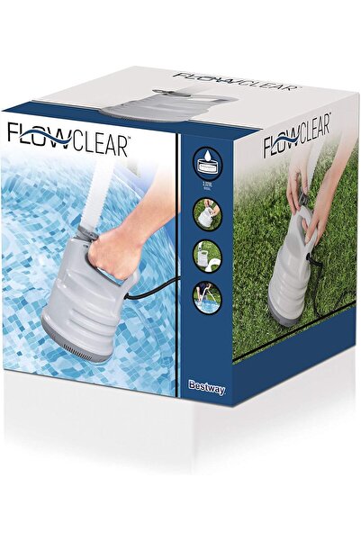BESTWAY Flowclear Pool+ Drain Pump Swimming Pool, Grey, 28.5x28x28.5 cm