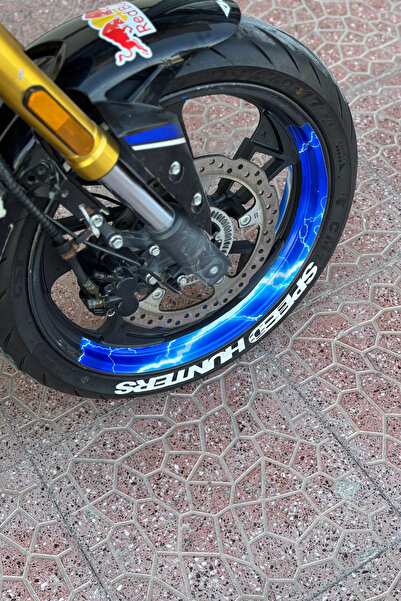 Banxtre Motosiklet ve Motor için 17 Inch Jantlara Uyumlu Şimşek Desenli Yarım...