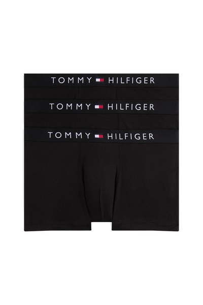 Tommy Hilfiger Ανδρικό μαύρο μπλουζάκι Tommy Hilfiger Rib σετ των 3 τεμαχίων