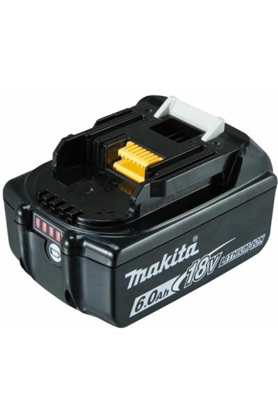 Makita Acumulator BL1860B, Li-ion, 18 V, 6.0 Ah, indicator nivel baterie (Negru)