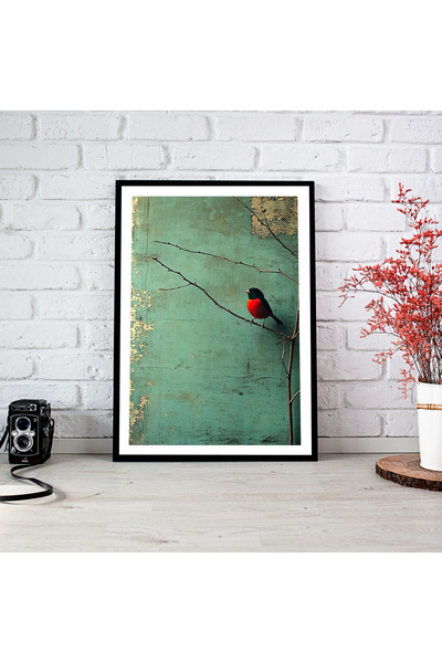 woodsia Tablou cu poster din lemn MDF cu aspect de cadru dintr-o bucată BDMD ...