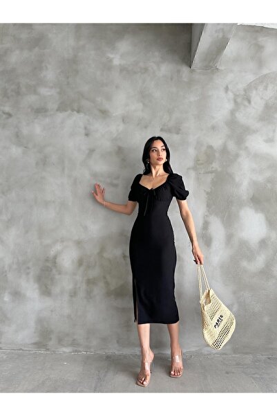 ESPOİRPLUS COPY - Φόρεμα με λεπτομέρεια με μανίκια καρπούζι με καλοκαιρινό τραγανό σχέδιο