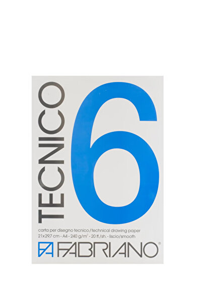 Fabriano دفتر ملاحظات بريستول تكنيكو A4، 240 جرامًا للمتر المربع، 20 ورقة، أبيض