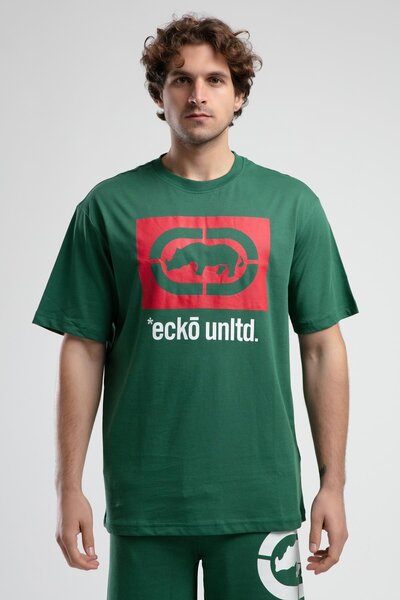 Eckō Unltd. Ithaca Green Crew Neck Embroidered Oversize Men's Tshirt