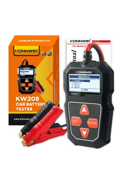 KONNWEİ Δοκιμαστής μπαταρίας εναλλάκτη αυτοκινήτου KW208, 12V, Δοκιμή φόρτιση...