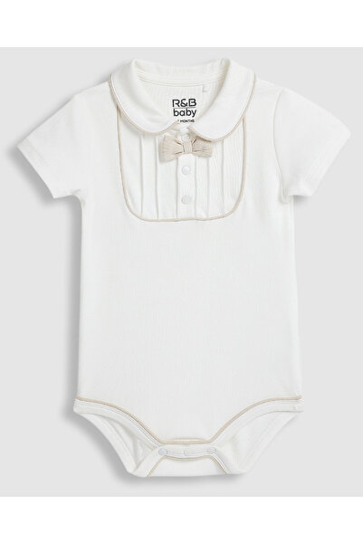R&B Solid Bodysuit with Short Sleeves