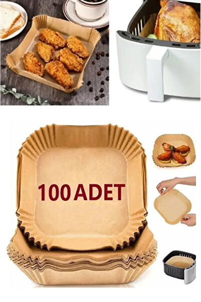TUMU LIFE 100 Adet Airfryer Pişirme Kağıdı Xl-xxl-büyük Boy Hava Fritöz Kağıd...