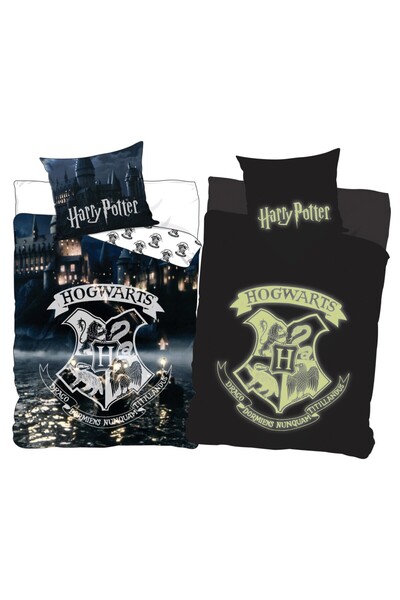 Harry Potter Hogwarts glow in the dark bedding set 140×200cm, 70×90 cm