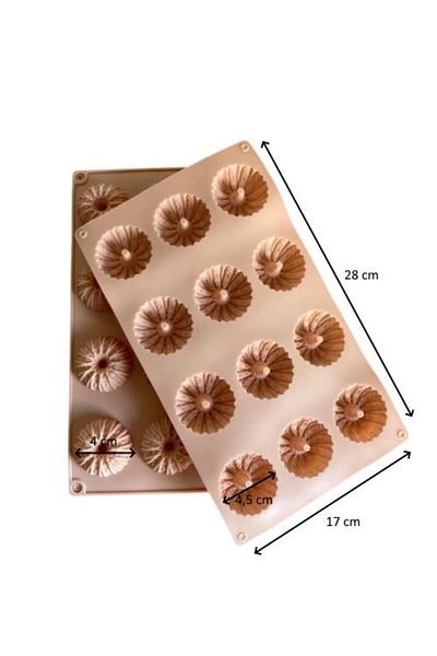 Pastaland Silicone Cake Mold Round Patterned Serrated