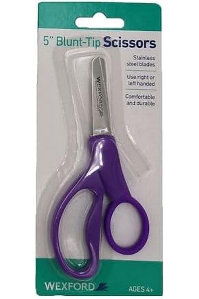 WEXFORD Blunt Tip Scissors 5" Stainless Steel Blades pack of 2