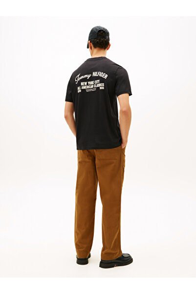 Tommy Hilfiger Tommy Hilfiger Men Black Short Sleeve Crew Neck Graphic T-Shirt