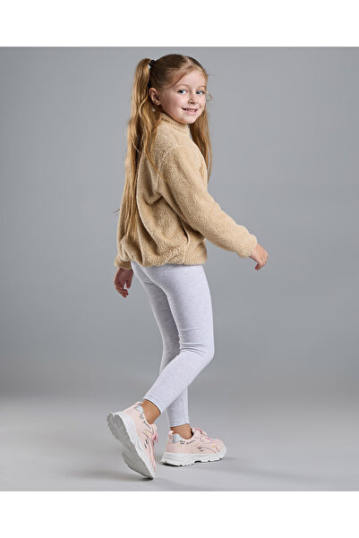 R&B Solid Leggings with Elastic Waist