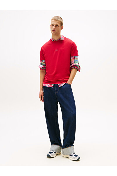 Tommy Hilfiger Tommy Hilfiger Men Bohemian Rose Short Sleeve Crew Neck Regular Fit Tonal Signat T-Shirt