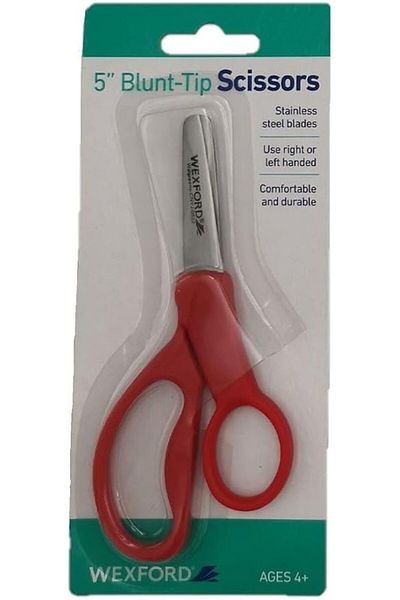 WEXFORD Blunt Tip Scissors 5" Stainless Steel Blades pack of 2