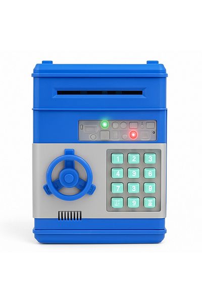 rexa Number Bank Toy Safe with Keypad and Coin Slot – Kids Money Saving Vault