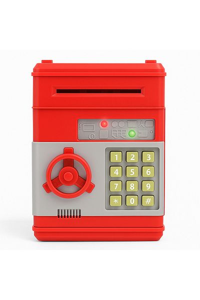 rexa Number Bank Toy Safe with Keypad and Coin Slot – Kids Money Saving Vault