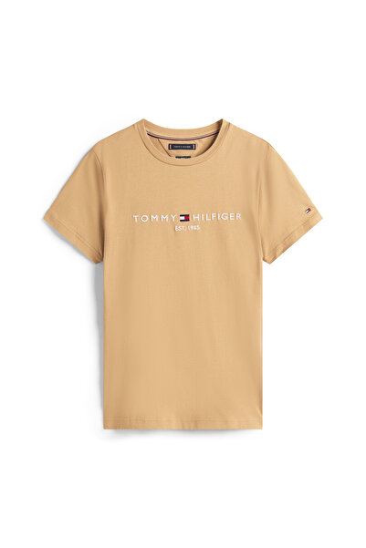 Tommy Hilfiger Tommy Hilfiger Men Timeless Camel Short Sleeve Crew Neck Logo Regular Fit T-Shirt