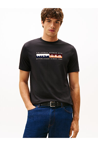 Tommy Hilfiger Tommy Hilfiger Men Black Short Sleeve Crew Neck Th Graphic T-Shirt