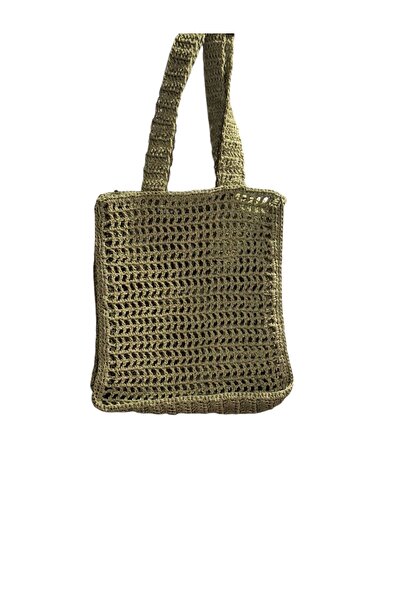 TooHot Women's Green Hand Knitted Shoulder Bag