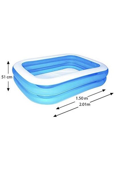 BESTWAY Rectangular Inflatable Family Pool - 79 inch, Blue