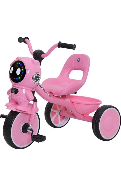 BabyCara Kids Tricycle with Rear Storage Basket, Light and Music, 2-5 Years