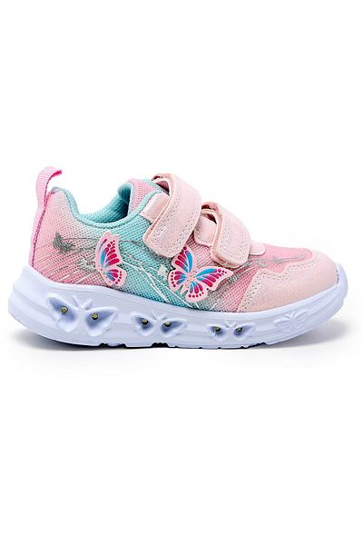 R&B Butterfly Appliqued Velcro Closure Shoes