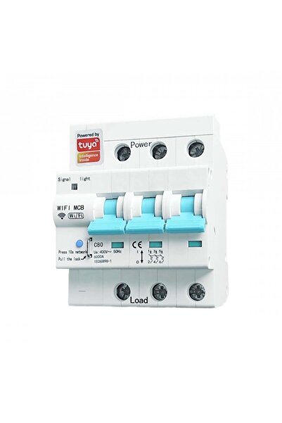 TECHSTAR Întrerupător inteligent WiFi, Tuya/Smartlife, 3 poli, 3P+N, trifazat...