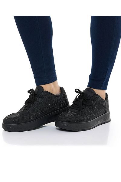 R&B Embellished Lace Up Sneakers